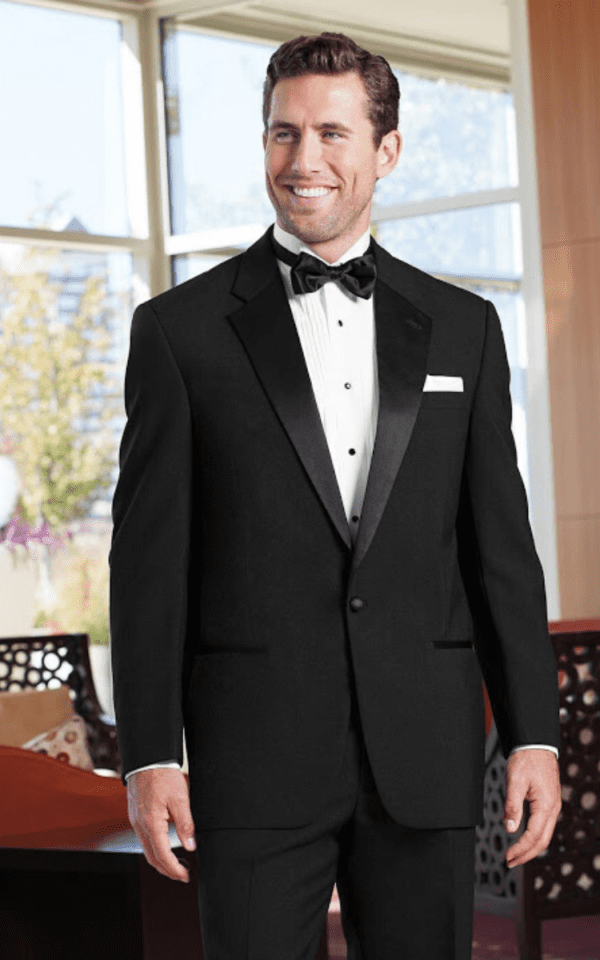 BLACK CLASSIC 1 BUTTON NOTCH TUXEDO